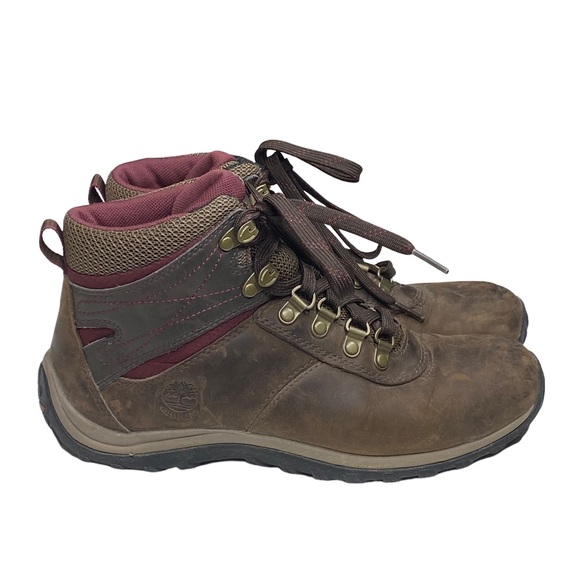 Timberland ✪ Norwood Mid Waterproof Hiking Boot ✪ Distressed Brown Leather ✪ 8M - Picture 2 of 16